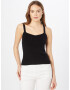 Calvin Klein Top brodat negru / alb - Pled.ro