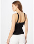 Calvin Klein Top brodat negru / alb - Pled.ro