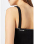 Calvin Klein Top brodat negru / alb - Pled.ro