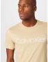 Calvin Klein Tricou nisipiu / alb - Pled.ro