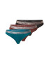 Calvin Klein Underwear Tanga cyan / gri deschis / roșu vin / negru - Pled.ro