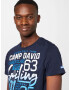 CAMP DAVID Tricou albastru / alb - Pled.ro