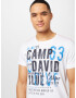 CAMP DAVID Tricou albastru / negru / alb - Pled.ro