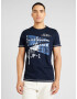 CAMP DAVID Tricou bleumarin / albastru porumbel / alb - Pled.ro