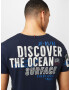 CAMP DAVID Tricou bleumarin / albastru regal / gri / alb - Pled.ro