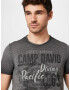 CAMP DAVID Tricou gri metalic / gri deschis / negru - Pled.ro