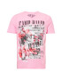 CAMP DAVID Tricou gri deschis / roz deschis / roșu pastel / negru - Pled.ro