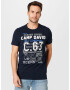 CAMP DAVID Tricou 'Ocean´s Seven' albastru / albastru noapte / alb - Pled.ro