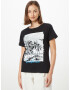 Cartoon Tricou turcoaz / negru / alb - Pled.ro