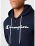 Champion Authentic Athletic Apparel Hanorac bleumarin / alb - Pled.ro