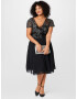 Chi Chi Curve Rochie de cocktail gri argintiu / negru - Pled.ro