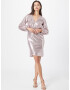 Chi Chi London Rochie de cocktail roz / argintiu - Pled.ro