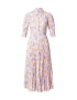 Closet London Rochie tip bluză mov pastel / portocaliu pastel / alb natural - Pled.ro