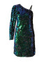 co'couture Rochie 'Sera' bleumarin / verde / lila / negru - Pled.ro