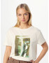 comma casual identity Tricou crem / oliv / verde deschis / negru - Pled.ro