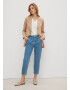 COMMA Pantaloni cu cute albastru denim - Pled.ro