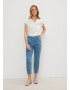 COMMA Pantaloni cu cute albastru denim - Pled.ro