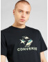 CONVERSE Tricou 'WINTER STAR' galben / verde pastel / negru / alb - Pled.ro