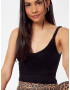 Cotton On Top brodat 'SUPER LUXE FLUFFY CAMI' negru - Pled.ro