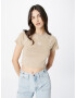 Cotton On Tricou gri taupe / alb - Pled.ro