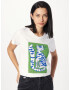 Cream Tricou 'Carla' albastru / verde / alb - Pled.ro