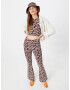 Daisy Street Pantaloni 'BECKY' ciocolatiu / alb - Pled.ro