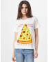 DEDICATED. Tricou 'Mysen Work Hard Pizza' galben / verde / portocaliu deschis / roşu închis / alb - Pled.ro