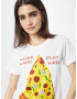 DEDICATED. Tricou 'Mysen Work Hard Pizza' galben / verde / portocaliu deschis / roşu închis / alb - Pled.ro