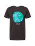 DEDICATED. Tricou 'Stockholm Crayon Globe' maro deschis / gri metalic / verde iarbă - Pled.ro