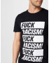 DEDICATED. Tricou 'Stockholm Fuck Racism' negru / alb - Pled.ro