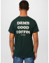 DEDICATED. Tricou 'Stockholm' gri deschis / verde închis - Pled.ro