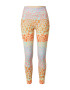 DELICATELOVE Pantaloni sport 'NADI' bej / turcoaz / ocru / roz pal - Pled.ro