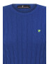 DENIM CULTURE Pulover 'Luisa' albastru regal / verde neon - Pled.ro