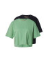 Denim Project Tricou 'Lea' verde deschis / negru - Pled.ro