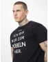 Derbe Tricou 'Pöbeln' negru / alb - Pled.ro