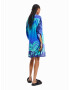 Desigual Chimono 'Arara' turcoaz / albastru cobalt / albastru aqua / roz neon - Pled.ro