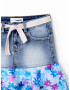 Desigual Fustă 'Animal' azur / albastru denim / mov zmeură / alb natural - Pled.ro