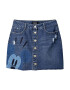 Desigual Fustă bleumarin / albastru denim / albastru deschis - Pled.ro