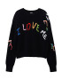 Desigual Pulover 'I Love Me' albastru / mov liliachiu / negru / alb - Pled.ro