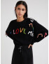 Desigual Pulover 'I Love Me' albastru / mov liliachiu / negru / alb - Pled.ro