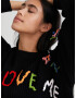 Desigual Pulover 'I Love Me' albastru / mov liliachiu / negru / alb - Pled.ro