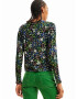 Desigual Pulover albastru / verde / negru / alb - Pled.ro