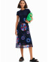 Desigual Rochie albastru / bleumarin / roz / alb - Pled.ro