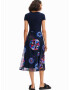 Desigual Rochie albastru / bleumarin / roz / alb - Pled.ro