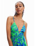 Desigual Rochie de plaja 'MILOS' albastru regal / verde / roz - Pled.ro