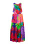 Desigual Rochie de vară verde neon / lila / roz / roșu - Pled.ro