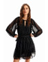 Desigual Rochie negru / alb - Pled.ro