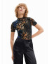 Desigual Tricou body 'Felino' albastru / bronz / auriu / negru - Pled.ro