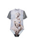 Desigual Tricou body 'Helene' ecru / albastru / gri argintiu / gri deschis - Pled.ro