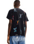 Desigual Tricou 'CRESTENCIO' gri metalic / alb - Pled.ro